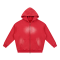 UNDR BLANK Sunfade Two-way Zipper Boxy Fleece Hoodie