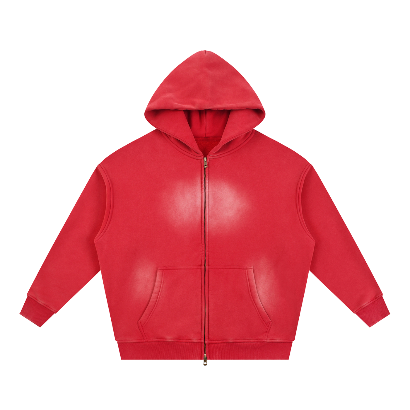 UNDR BLANK Sunfade Two-way Zipper Boxy Fleece Hoodie