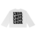UNDR- White Unisex Waffle Raw Edge T-Shirt