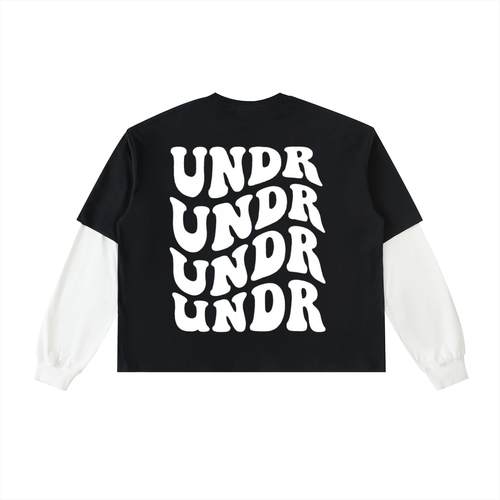 UNDR - Layered Contrast Sleeve Cotton T-Shirt