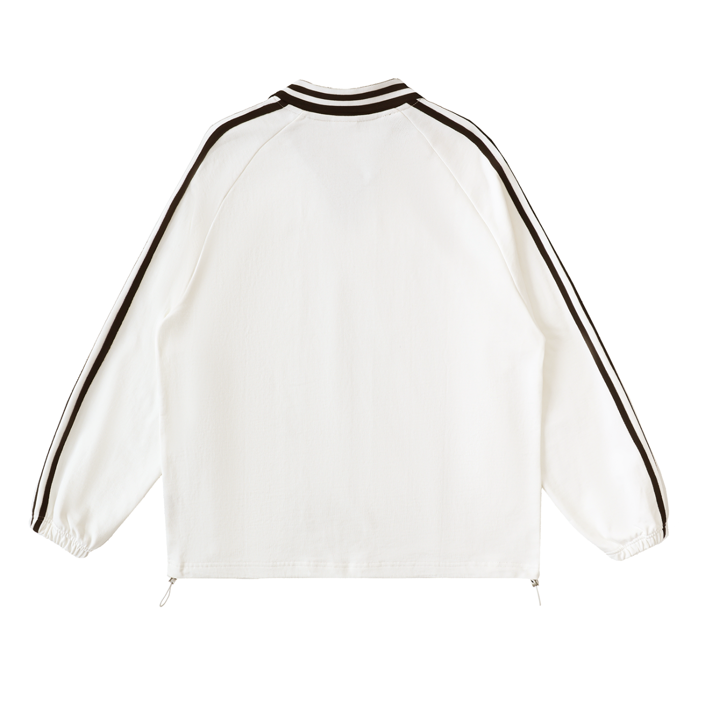 UNDR BLANK - Contrast Striped Lapel Collar Sweatshirt